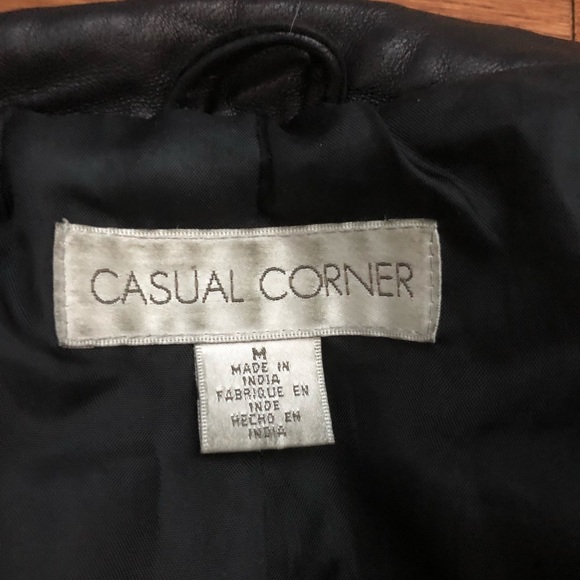 Casual Corner Jackets & Coats Casual Corner Medium Black Leather